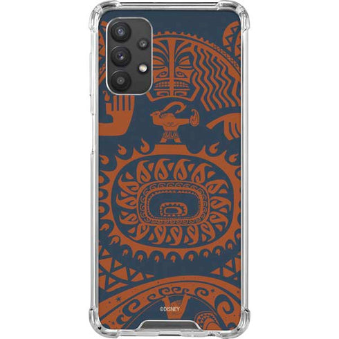 Disney Moana Octopus Tropical Print Art Galaxy A32 5G Clear Case