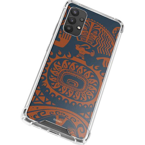 Disney Moana Octopus Tropical Print Art Galaxy A32 5G Clear Case