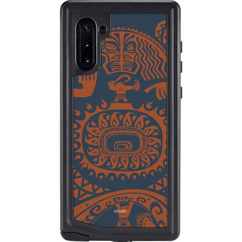 Disney Moana Octopus Tropical Print Art Galaxy Note 10 Waterproof Case