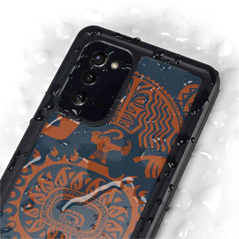Disney Moana Octopus Tropical Print Art Galaxy Note20 5G Waterproof Case
