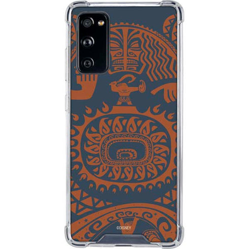 Disney Moana Octopus Tropical Print Art Galaxy S20 FE Clear Case