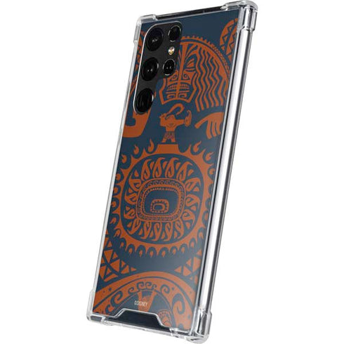 Disney Moana Octopus Tropical Print Art Galaxy S22 Ultra Clear Case