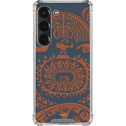 Disney Moana Octopus Tropical Print Art Galaxy S23 Clear Case