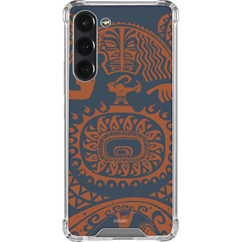 Disney Moana Octopus Tropical Print Art Galaxy S23 Plus Clear Case