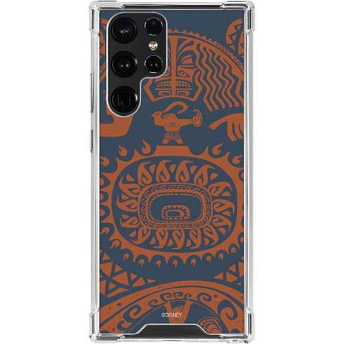 Disney Moana Octopus Tropical Print Art Galaxy S24 Ultra Clear Case