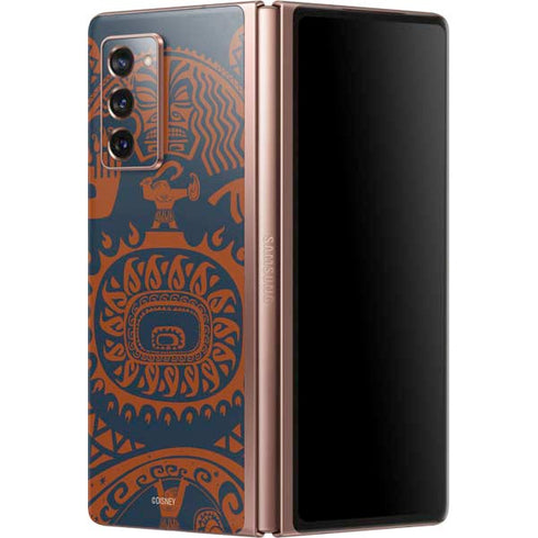 Disney Moana Octopus Tropical Print Art Galaxy Z Fold2 5G Skin