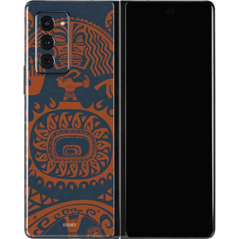 Disney Moana Octopus Tropical Print Art Galaxy Z Fold2 5G Skin
