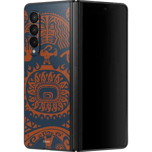 Disney Moana Octopus Tropical Print Art Galaxy Z Fold3 5G Skin