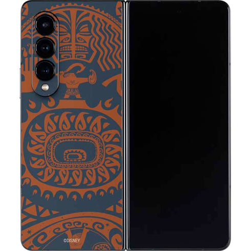 Disney Moana Octopus Tropical Print Art Galaxy Z Fold4 5G Skin