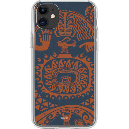 Disney Moana Octopus Tropical Print Art iPhone 11 Clear Case