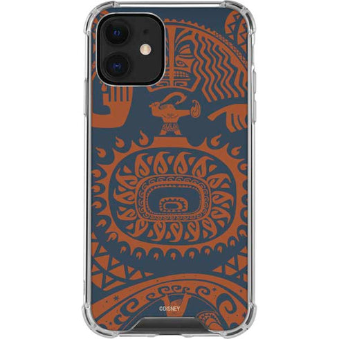 Disney Moana Octopus Tropical Print Art iPhone 12 Clear Case