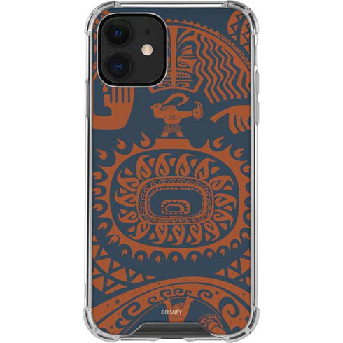 Disney Moana Octopus Tropical Print Art iPhone 12 Mini Clear Case