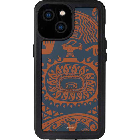 Disney Moana Octopus Tropical Print Art iPhone 13 Mini Waterproof Case