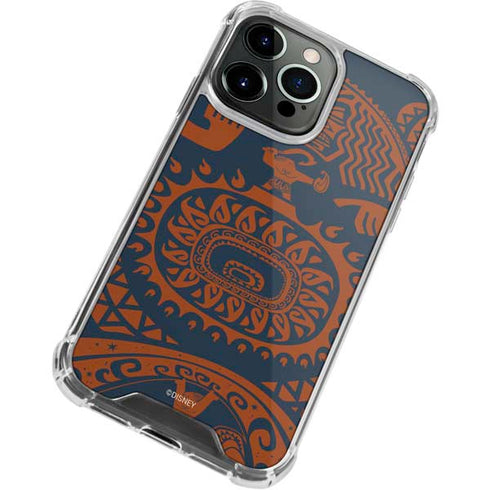 Disney Moana Octopus Tropical Print Art iPhone 13 Pro Clear Case