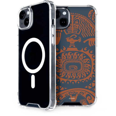 Disney Moana Octopus Tropical Print Art iPhone 15 MagSafe Case