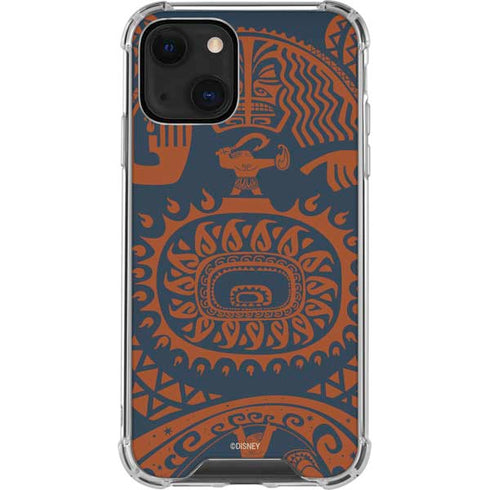 Disney Moana Octopus Tropical Print Art iPhone 14 Plus Clear Case