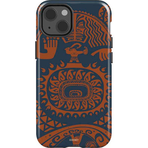 Disney Moana Octopus Tropical Print Art iPhone 15 Impact Case