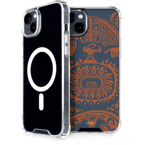 Disney Moana Octopus Tropical Print Art iPhone 14 Plus MagSafe Case
