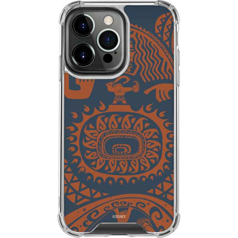 Disney Moana Octopus Tropical Print Art iPhone 15 Pro Clear Case