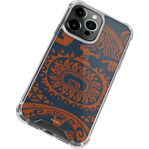 Disney Moana Octopus Tropical Print Art iPhone 15 Pro Clear Case