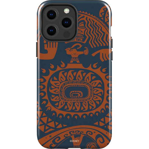 Disney Moana Octopus Tropical Print Art iPhone 15 Pro Max Impact Case