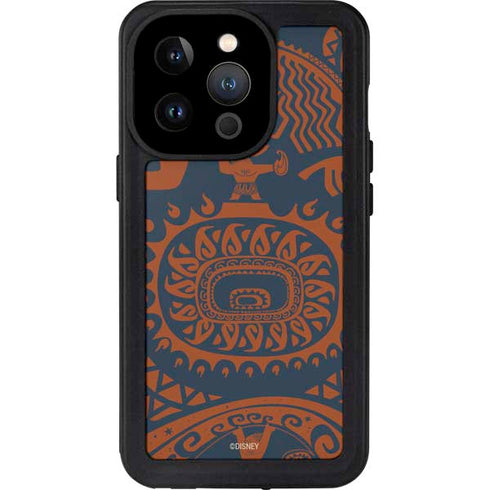 Disney Moana Octopus Tropical Print Art iPhone 14 Pro Waterproof Case