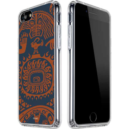 Disney Moana Octopus Tropical Print Art iPhone SE (2nd & 3rd Gen) Clear Case