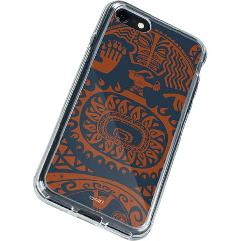 Disney Moana Octopus Tropical Print Art iPhone SE (2nd & 3rd Gen) Clear Case