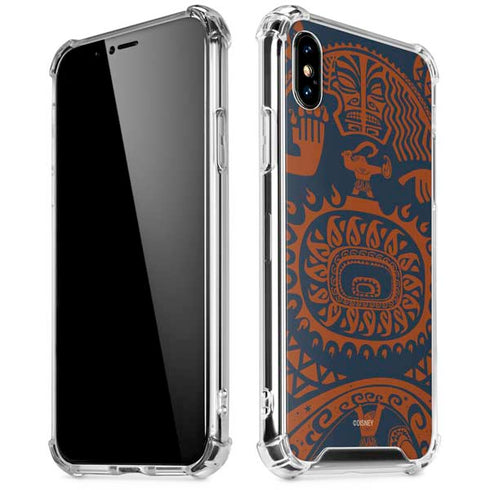 Disney Moana Octopus Tropical Print Art iPhone XS Max Clear Case