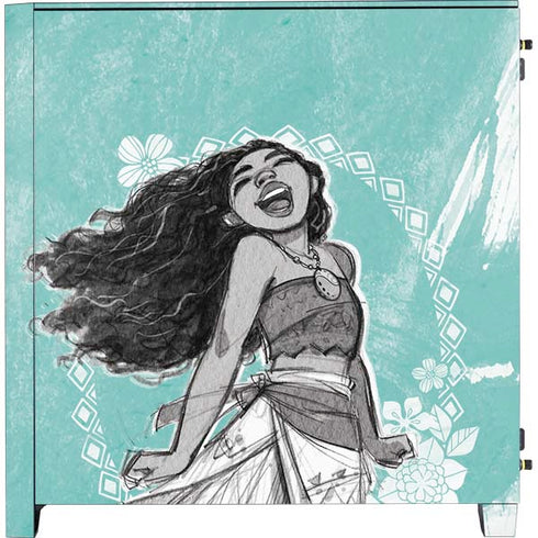 Disney Moana Singing Corsair 4000D Tempered Glass Mid-Tower ATX Case Skin