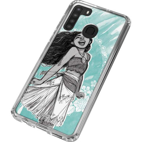 Disney Moana Singing Galaxy A21 Clear Case