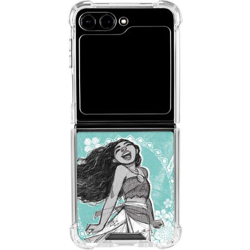 Disney Moana Singing Galaxy Z Flip5 5G Clear Case