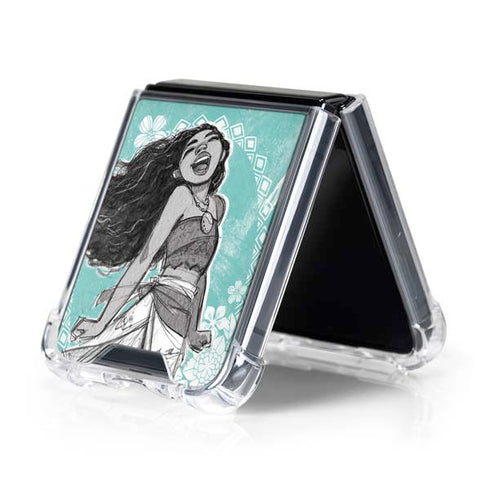 Disney Moana Singing Galaxy Z Flip5 5G Clear Case