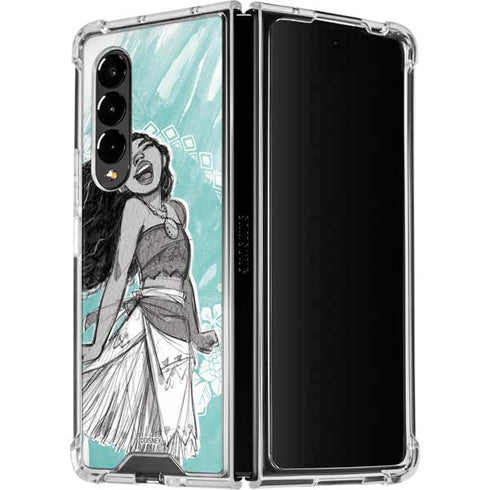 Disney Moana Singing Galaxy Z Fold4 5G Clear Case