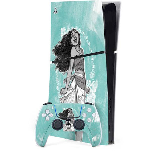 Disney Moana Singing PS5 Slim Digital Edition Console Skin