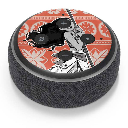 Disney Moana Character Tropical Print Art Amazon Echo Dot Skin