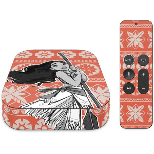 Disney Moana Character Tropical Print Art Apple TV Skin