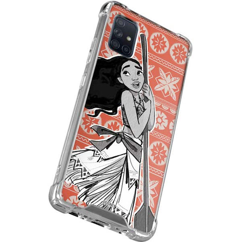 Disney Moana Character Tropical Print Art Galaxy A51 5G Clear Case
