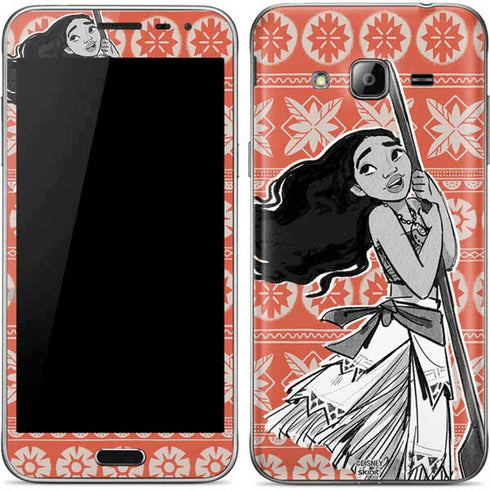 Disney Moana Character Tropical Print Art Galaxy J3 Skin