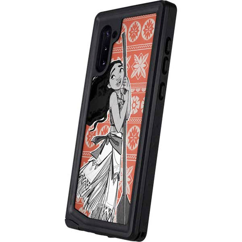 Disney Moana Character Tropical Print Art Galaxy Note 10 Waterproof Case