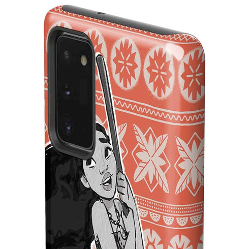 Disney Moana Character Tropical Print Art Galaxy Note20 5G Pro Case
