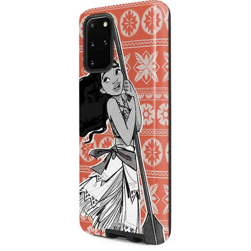 Disney Moana Character Tropical Print Art Galaxy S20 Plus Pro Case