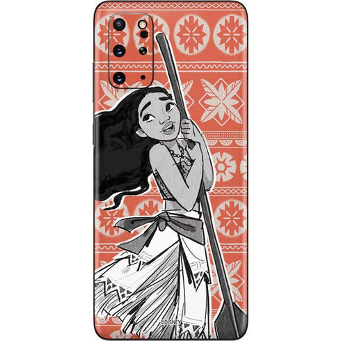 Disney Moana Character Tropical Print Art Galaxy S20 Plus Skin