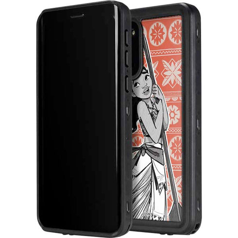 Disney Moana Character Tropical Print Art Galaxy S20 Plus Waterproof Case