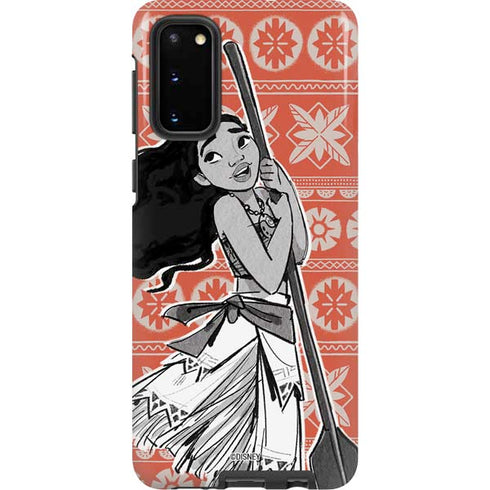 Disney Moana Character Tropical Print Art Galaxy S20 Pro Case