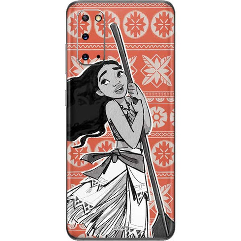 Disney Moana Character Tropical Print Art Galaxy S20 Skin