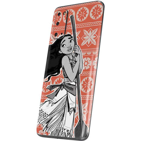Disney Moana Character Tropical Print Art Galaxy S20 Skin