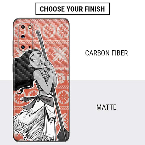 Disney Moana Character Tropical Print Art Galaxy S20 Skin