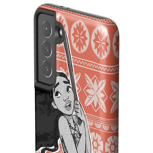 Disney Moana Character Tropical Print Art Galaxy S21 5G Pro Case