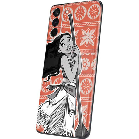 Disney Moana Character Tropical Print Art Galaxy S21 5G Skin